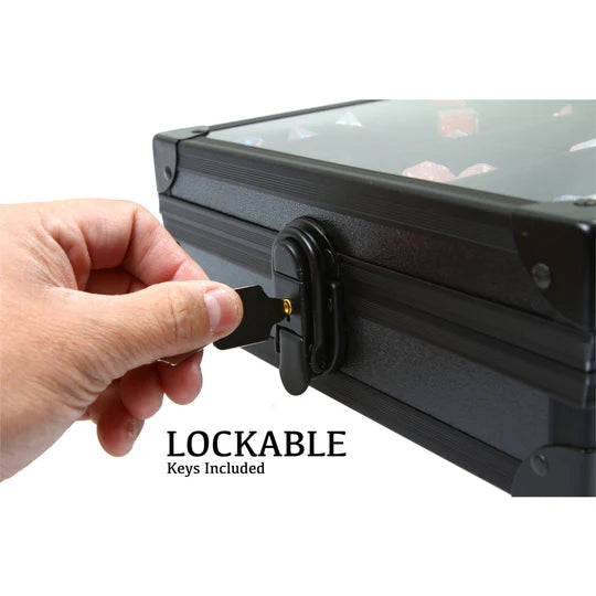 Dice Display Case and Rolling Tray with 2 Removable Divided Dice Trays - Storage Box Holds up to 480 Metal or Plastic Polyhedral Dice Sets