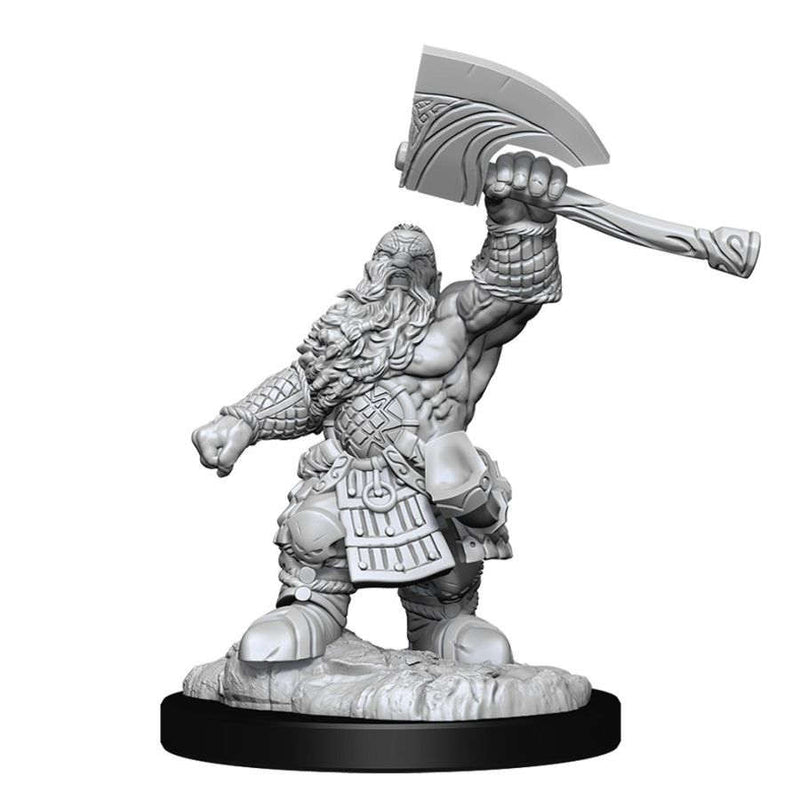 MAGIC THE GATHERING UNPAINTED MINIATURES: W02 DWARF FIGHTER AND DWARF CLERIC