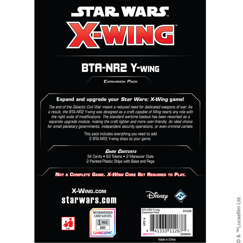 Star Wars X-Wing 2nd Edition: BTA-NR2 Y-Wing Expansion Pack
