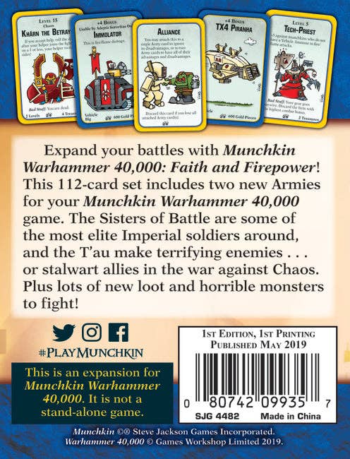 Munchkin Warhammer 40,000: Faith and Firepower