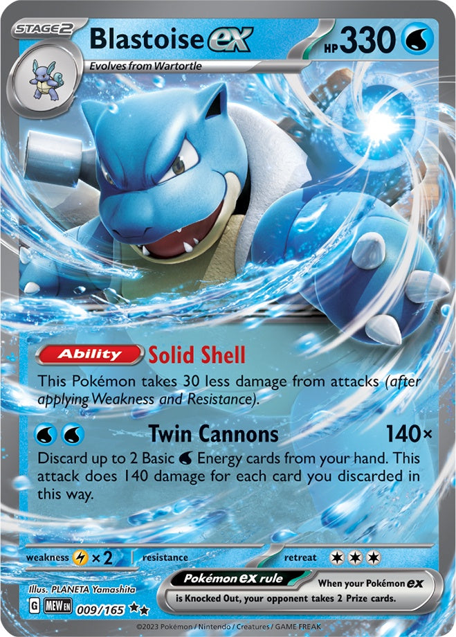 Blastoise ex (009/165) (Jumbo Card) [Scarlet & Violet: Obsidian Flames]