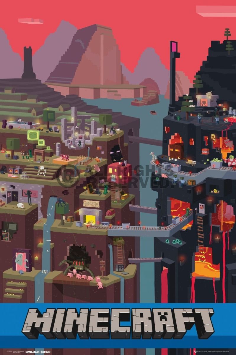 Minecraft - Underground World Gaming Poster