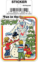 Steven Rhodes Fun In The Snow Die Cut Sticker