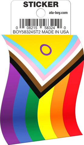 Progress Pride Flag Die Cut Sticker