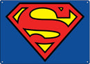 Superman Logo Metal Sign (11.5" x 8.25")