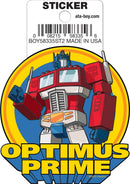 Transformers Optimus Prime on Blue Die Cut Sticker