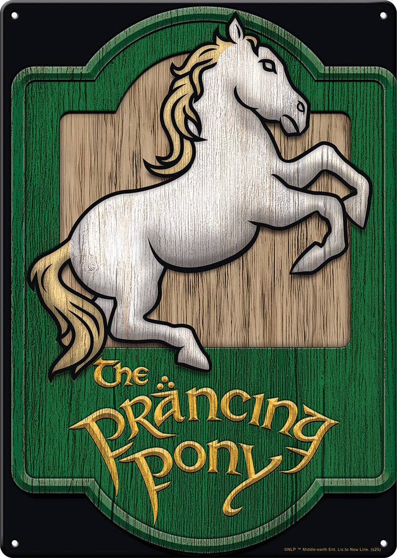 Lord Of The Rings Prancing Pony Metal Sign