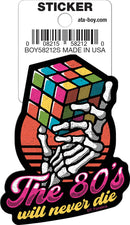 Tobe Fonseca 80s Will Never Die Die Cut 3" Vinyl Sticker