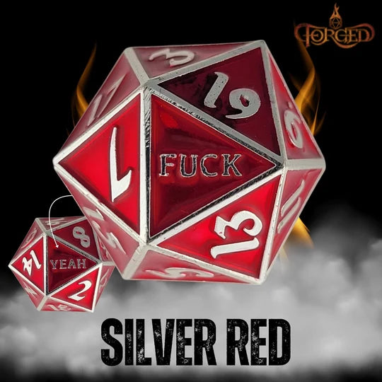 Fuck Yeah D20 Metal RPG Dice