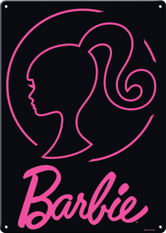 Barbie Silhouette Metal Sign
