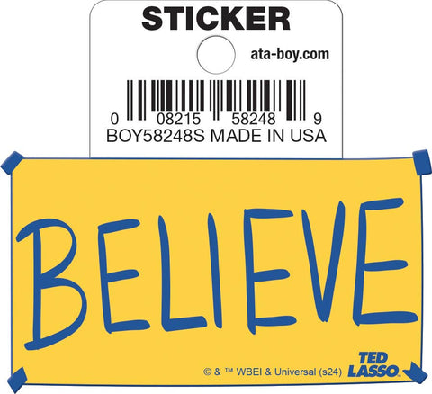 Ted Lasso Believe Die Cut 3" Vinyl Sticker