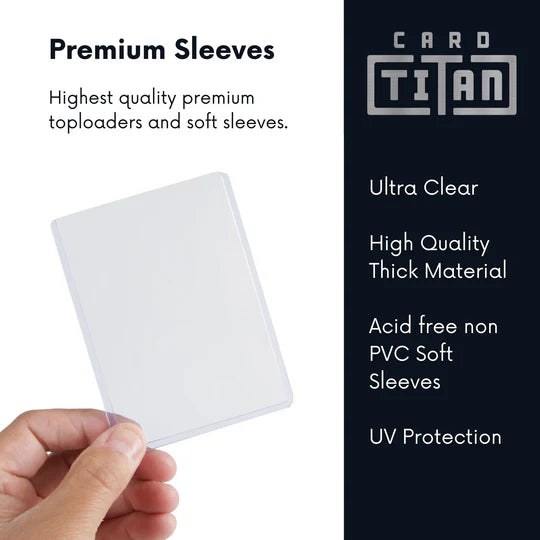 Card Titan: 100 Top Loaders & 100 Soft Sleeves Bundle