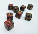 +1/+1 Red & Black Counters for Magic - set of 8