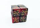 +1/+1 Red & Black Counters for Magic - set of 8