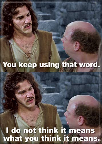 Princess Bride What You Think it Means Magnet 2.5" x 3.5"