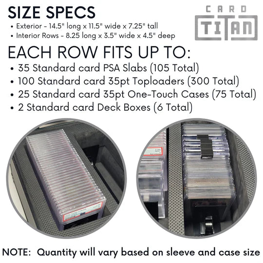 Card Titan: Cad Vault 2 Row - Graded Card Storage