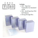 Card Titan: 100 Top Loaders & 100 Soft Sleeves Bundle