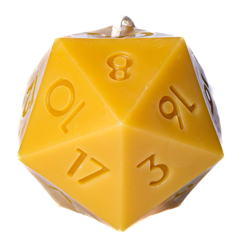 D20 Dice - 100% Beeswax Candle - Handmade