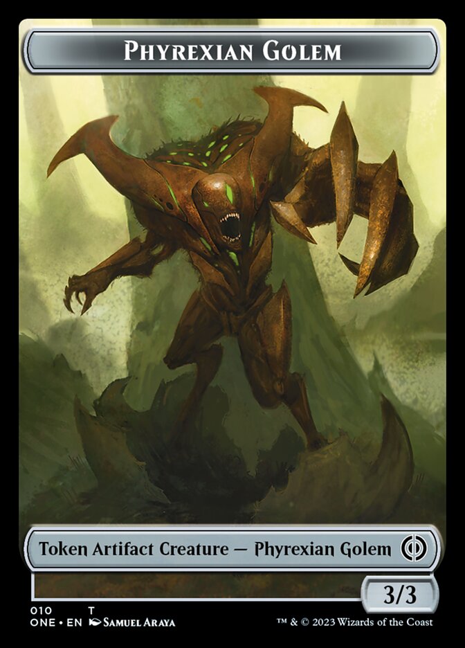 Rebel // Phyrexian Golem Double-Sided Token [Phyrexia: All Will Be One Tokens]