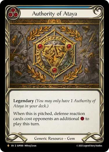 Authority of Ataya [SUP000] (Super Slam)  Rainbow Foil