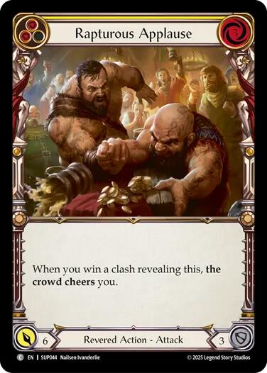 Rapturous Applause (Yellow) [SUP044] (Super Slam)  Rainbow Foil