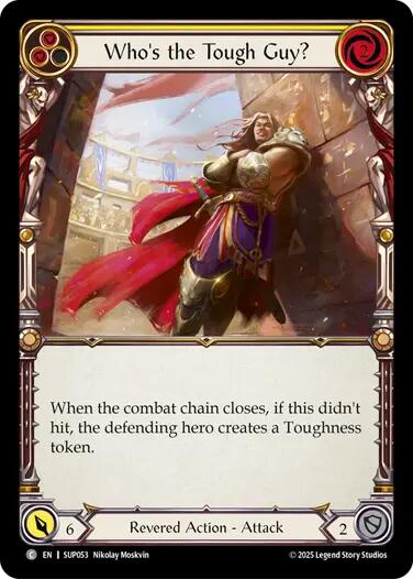 Who's the Tough Guy? (Yellow) [SUP053] (Super Slam)  Rainbow Foil