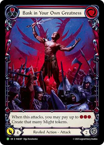 Bask in Your Own Greatness (Red) [FAB387] (Promo)  Rainbow Foil