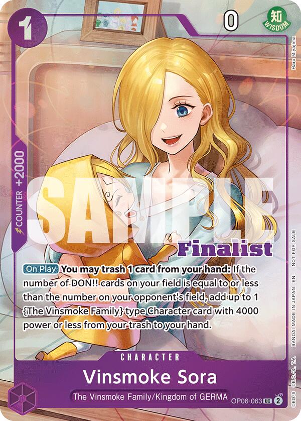 Vinsmoke Sora (CS 25-26 Finalist Card Set 2) [One Piece Promotion Cards]