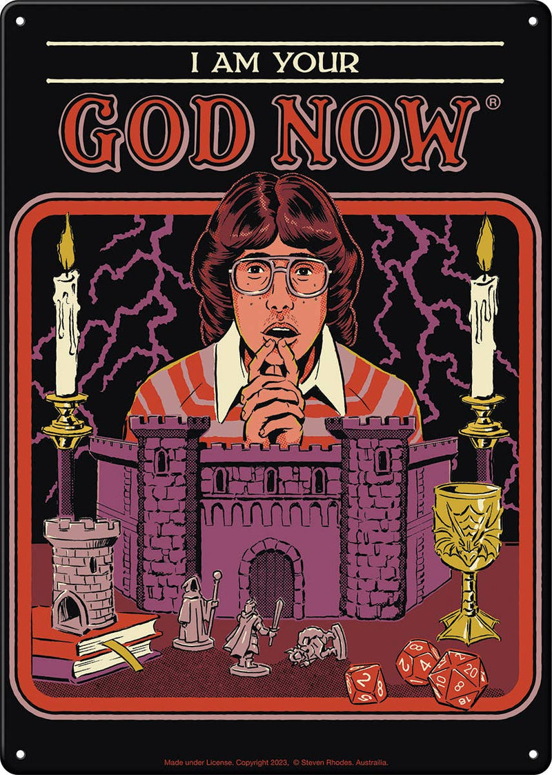 Steven Rhodes I am Your God Metal Sign (11.5" x 8.25")