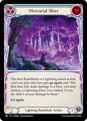 Mercurial Skies (Blue) [OMN061] (Omens of the Third Age)  Rainbow Foil