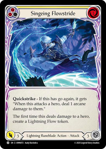 Singeing Flowstride (Yellow) [OMN072] (Omens of the Third Age)  Rainbow Foil
