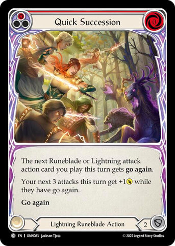 Quick Succession (Red) [OMN083] (Omens of the Third Age)  Rainbow Foil