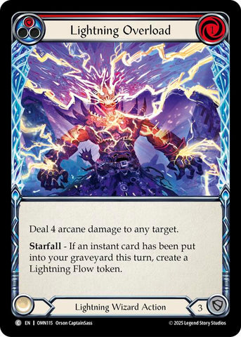 Lightning Overload (Red) [OMN115] (Omens of the Third Age)  Rainbow Foil
