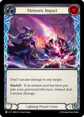 Meteoric Impact (Red) [OMN118] (Omens of the Third Age)  Rainbow Foil