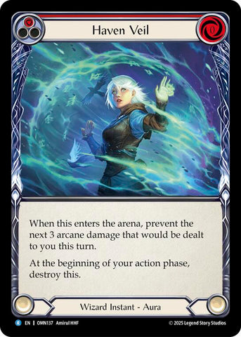 Haven Veil (Red) [OMN137] (Omens of the Third Age)  Rainbow Foil