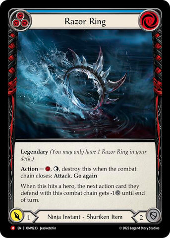 Razor Ring (Blue) [OMN233] (Omens of the Third Age)  Cold Foil