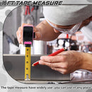 16ft Pink Measuring Tape with Fractions – Easy Read