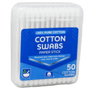 US Cotton® 50ct Paper Stick Cotton Swabs with Case