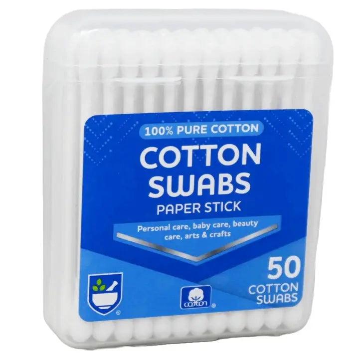 US Cotton® 50ct Paper Stick Cotton Swabs with Case