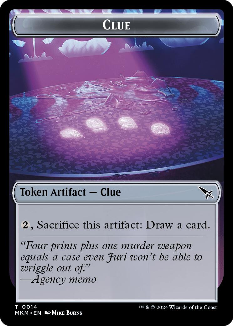 Treasure // Clue Token Double-Sided Token [Secrets of Strixhaven Tokens]