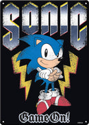 Sonic the Hedgehog Metal Sign  (11.5" X 8.25")