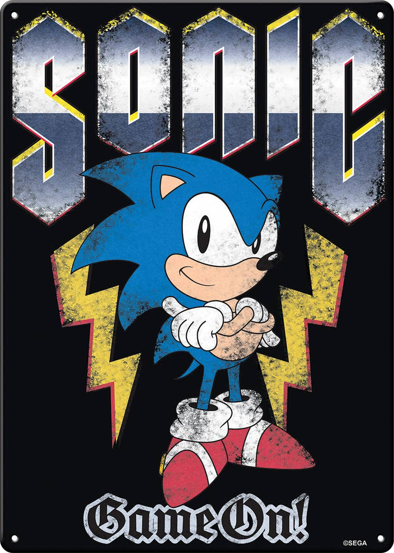 Sonic the Hedgehog Metal Sign  (11.5" X 8.25")