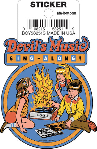 Steven Rhodes Devil's Music Die Cut 3" Vinyl Sticker
