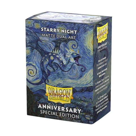 View Larger Dragon Shield Sleeves: Standard Matte Dual Art 25th Anniversary - Starry Night 100CT