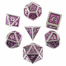 Amethyst Dragon Metal RPG Dice Set of 7