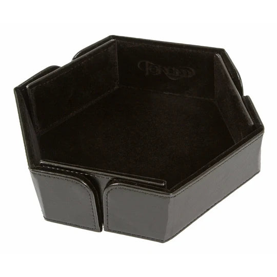 Hex Magnetic Folding Dice Tray - Black