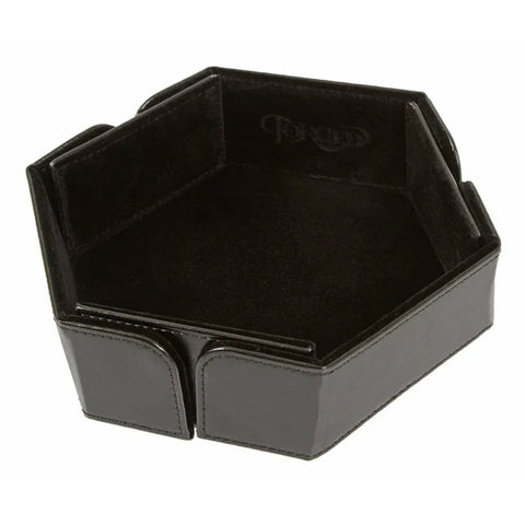 Hex Magnetic Folding Dice Tray - Black