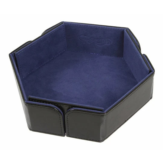 Hex Magnetic Folding Dice Tray - Blue