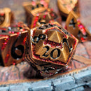 Banded Molten Midas Metal RPG Dice Set of 7