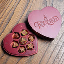 Fortunate Heart Set of 7 Heart-Shaped Metal RPG Dice and Heart Dice Bo